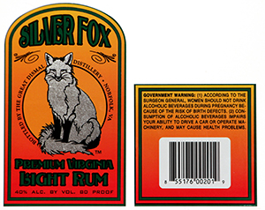 Silver Fox Labels printed on metallic media